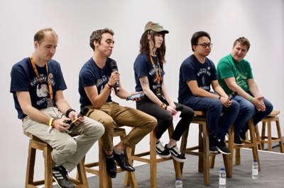 Wikians and Mod Shauny presenting the panel