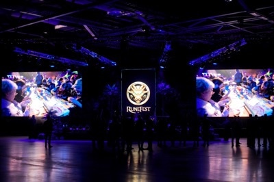 The main stage at the end of the day