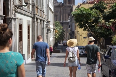 The streets of the Vegueta district in Las Palmas